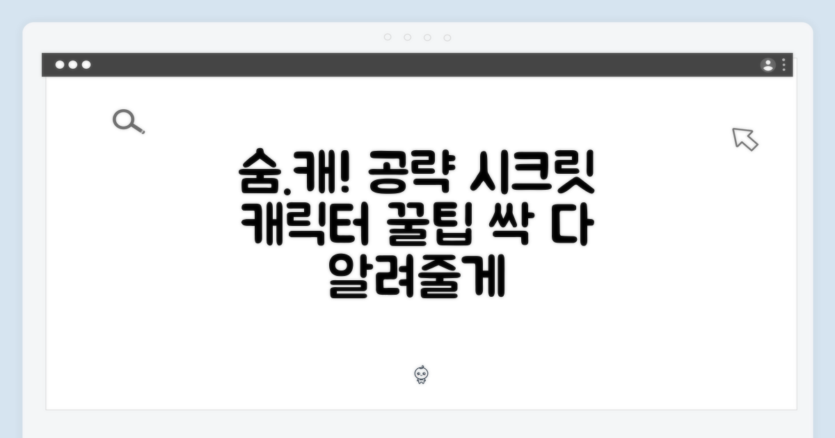 숨겨진 시크릿 캐릭터 공략법