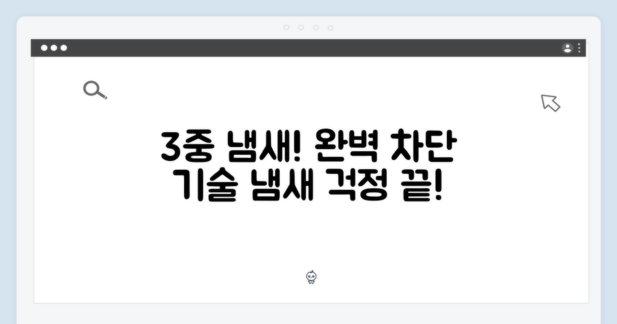 3중 냄새 차단 기술