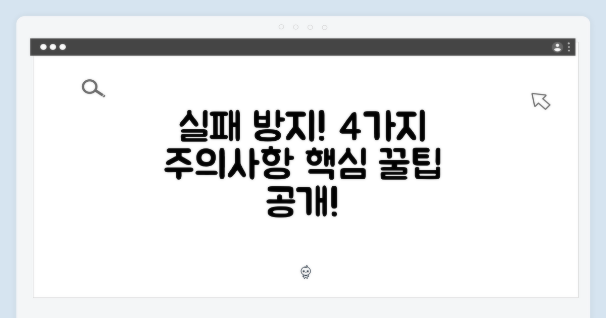 4가지 주의사항, 실패 방지!