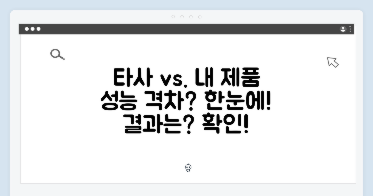 타사 제품과 성능 비교