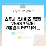 25SS 스투시 빅사이즈 반팔티 득템! 8볼 월드투어, 터프기어 핏