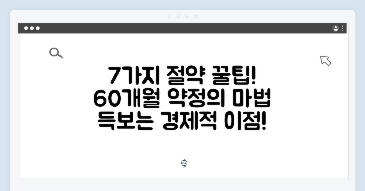 7가지 절약 팁: 60개월 약정의 경제적 이점