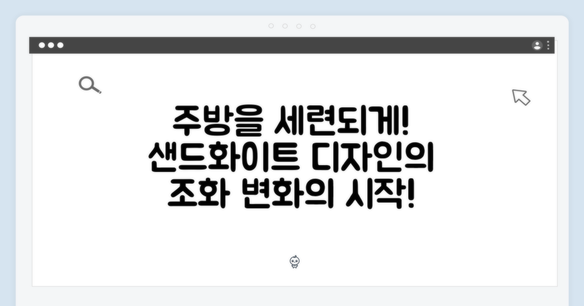 세련된 샌드화이트 디자인, 주방과의 조화