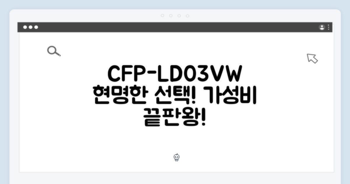 CFP-LD03VW, 현명한 선택