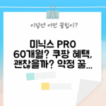 미닉스 더 플렌더 PRO, 60개월 약정 괜찮을까?