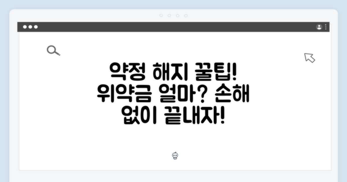 약정 해지, 위약금은?