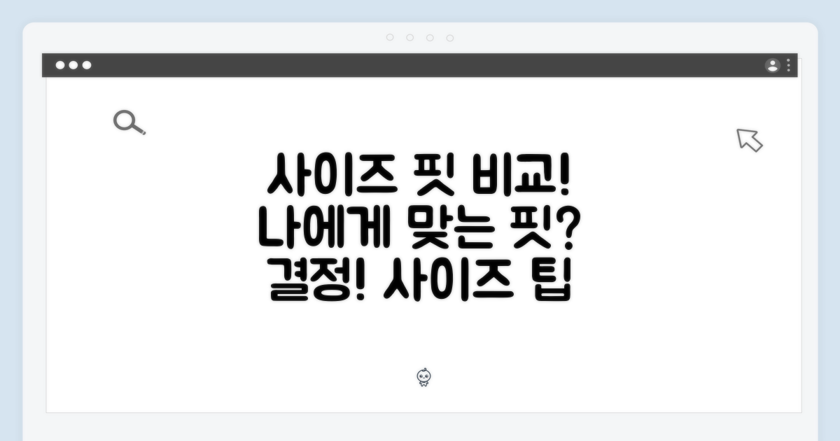 사이즈별 핏 비교: 나에게 맞는 건?