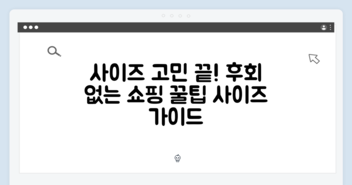 사이즈 선택, 후회 없는 구매 가이드