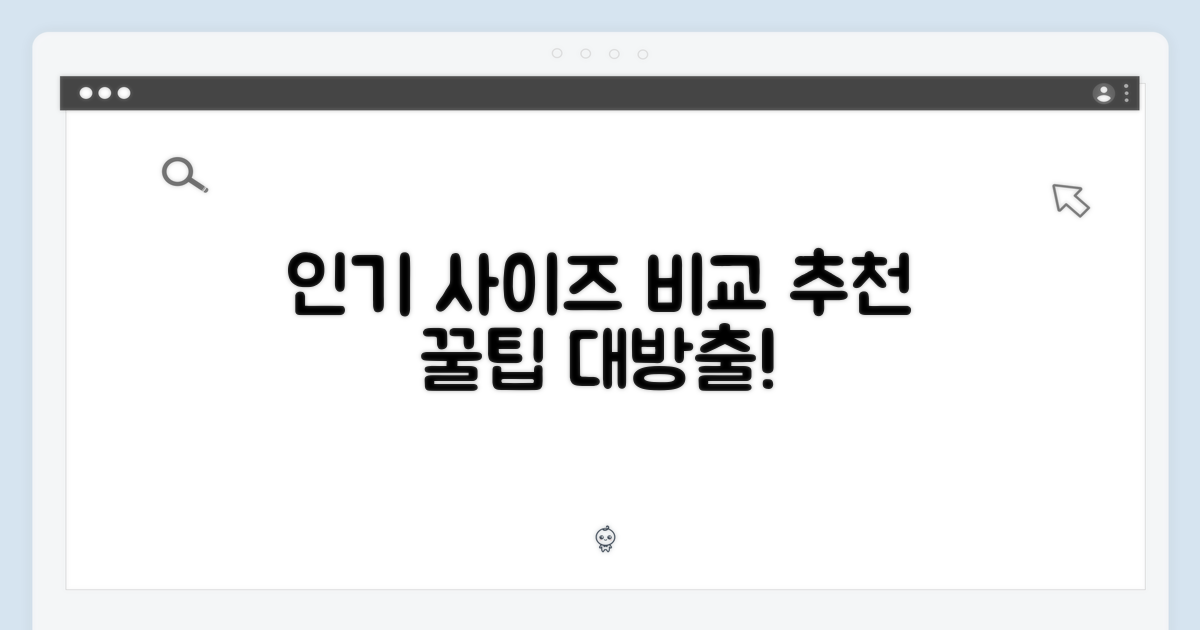 인기 사이즈 비교 및 추천