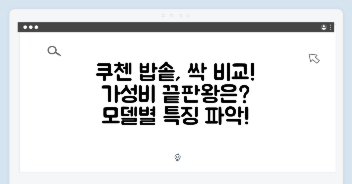 쿠첸, 다른 모델과 비교