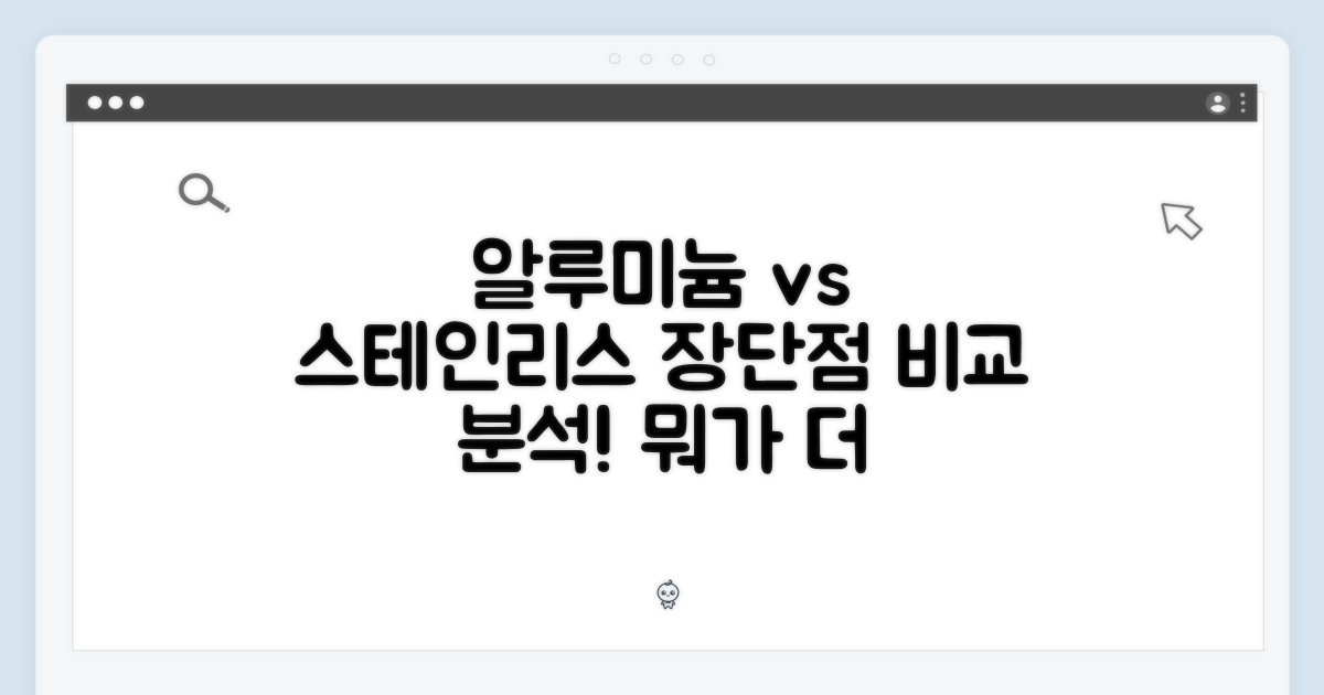 알루미늄 vs 스테인리스, 장단점