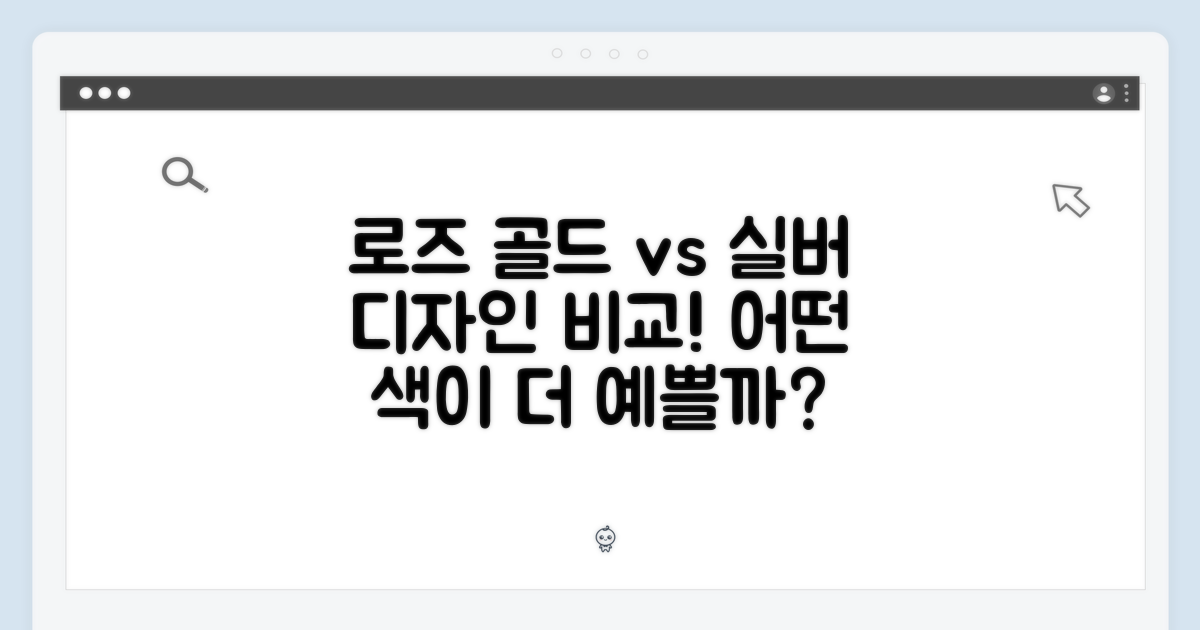디자인 비교: 로즈 골드 vs 실버
