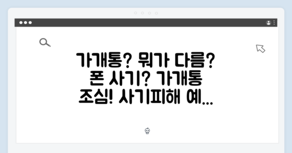 가개통, 무엇이 다를까?