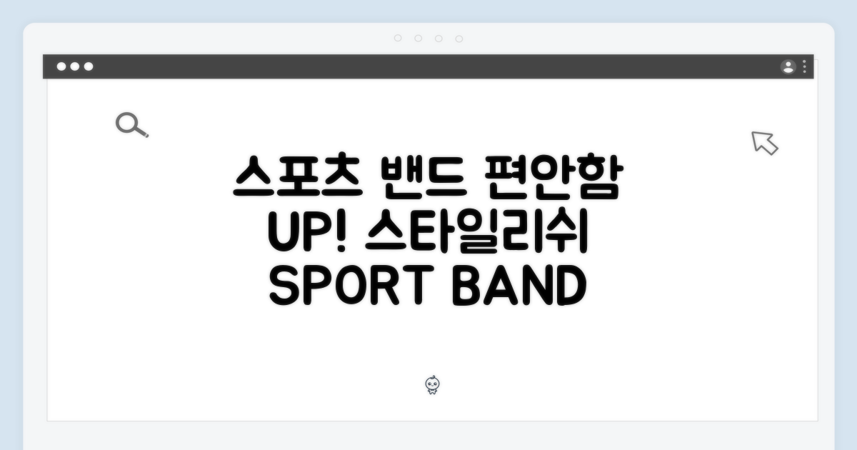 스포츠 밴드: 편안함과 스타일