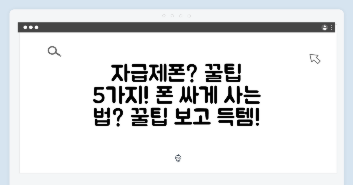 5가지 자급제폰 구매 팁