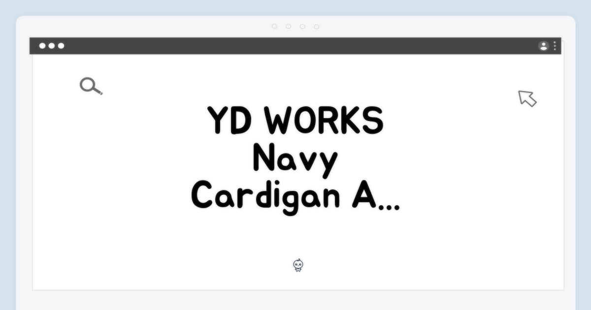 YD WORKS, 네이비 가디건의 모든 것