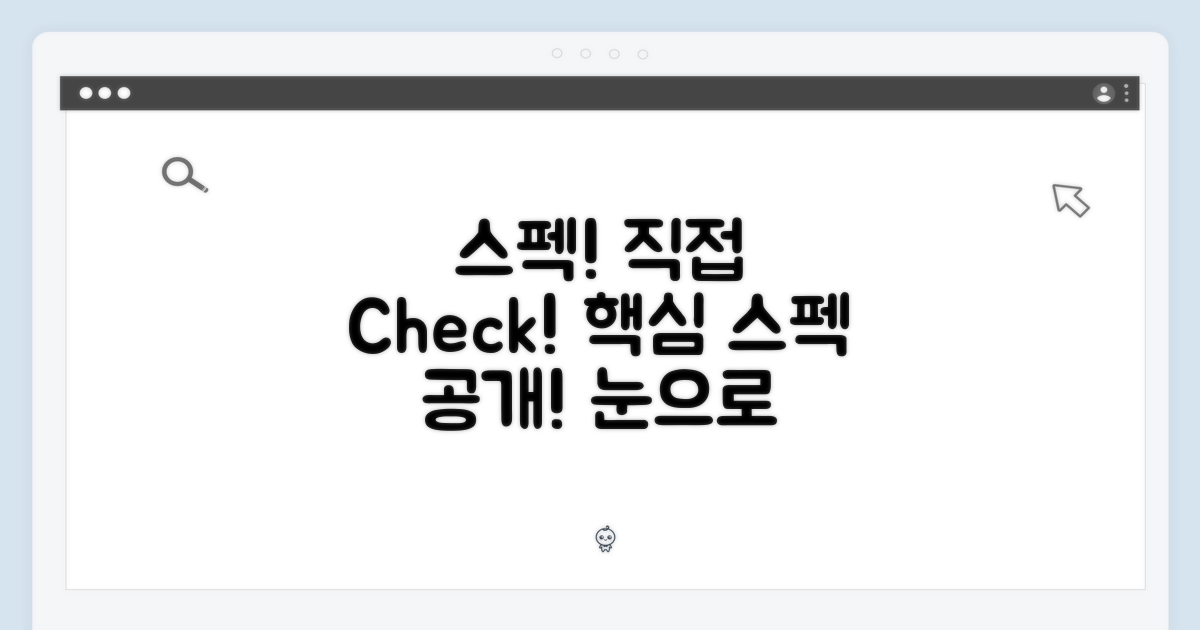 스펙을 직접 확인하세요!