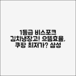 1등급 삼성 비스포크 김치냉장고, 으뜸효율 어떨까?