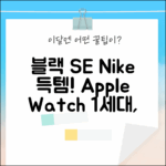 블랙 애플워치 SE 나이키 1세대, 득템! (관세포함