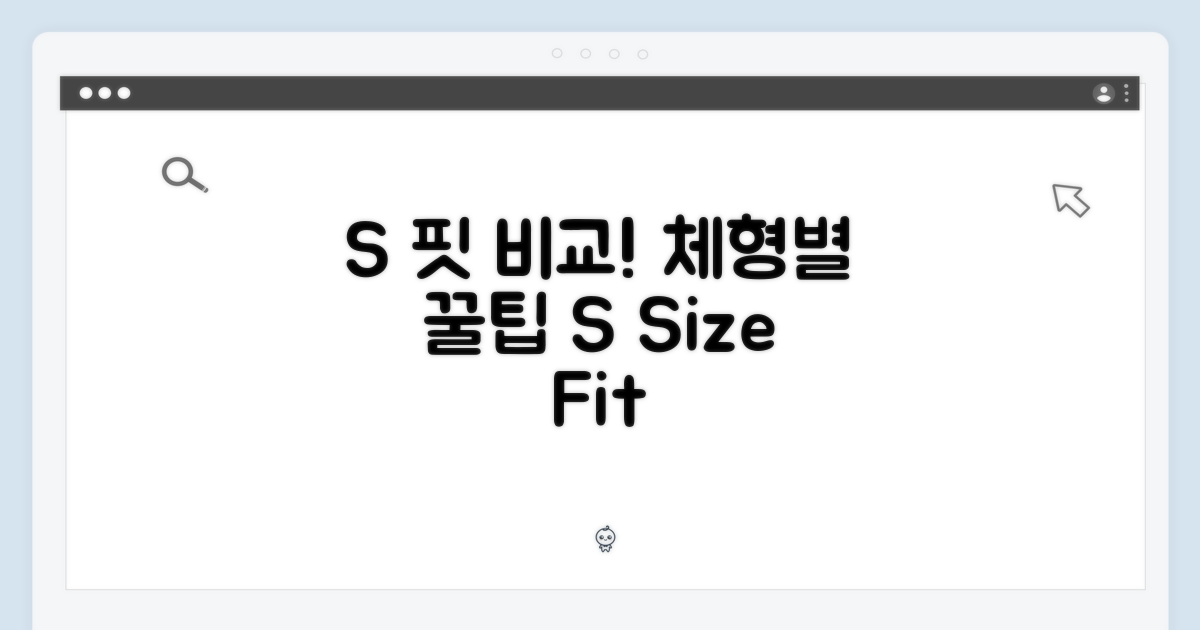 S 사이즈, 체형별 핏 비교