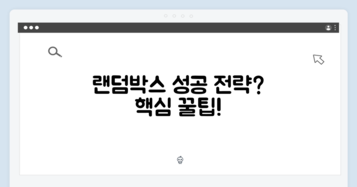 랜덤박스, 성공 전략?