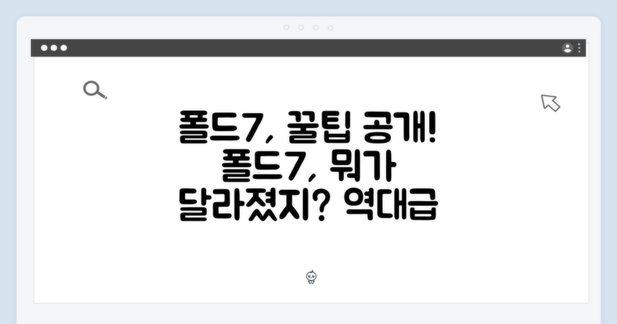 폴드7, 어떤 점이 좋을까?