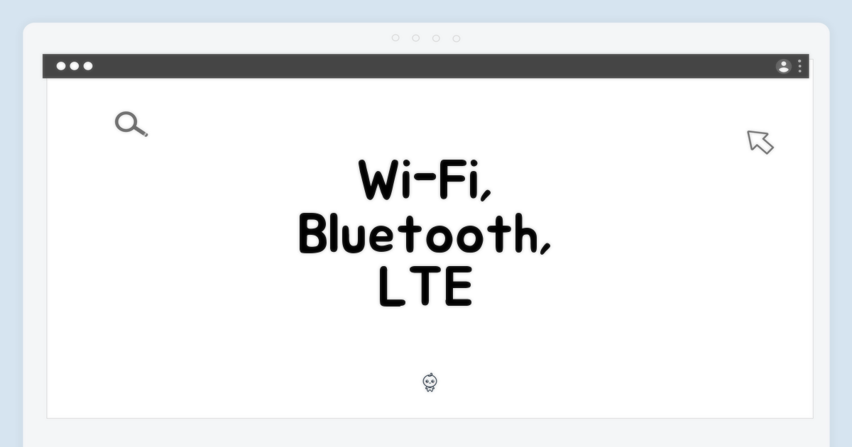 다양한 연결 방식: Wi-Fi, Bluetooth, LTE