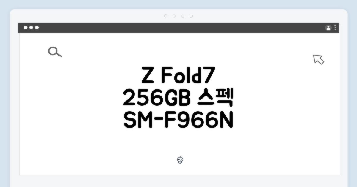 Z Fold7 256GB (SM-F966N) 스펙 완벽 분석