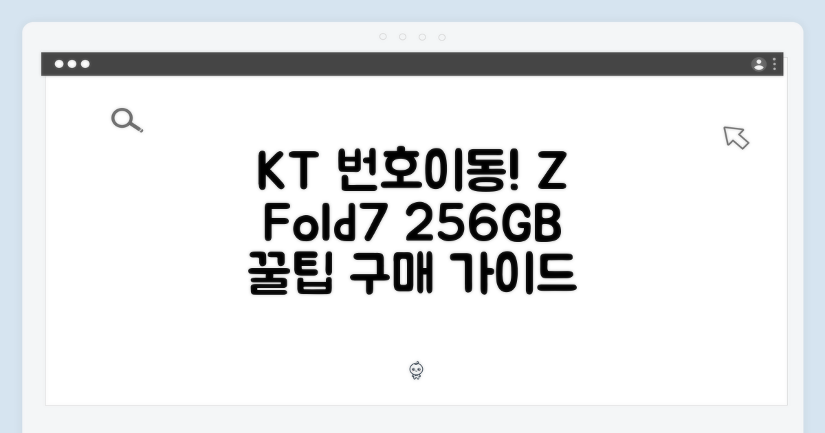 KT 번호이동, Z Fold7 256GB (SM-F966N) 구매 가이드