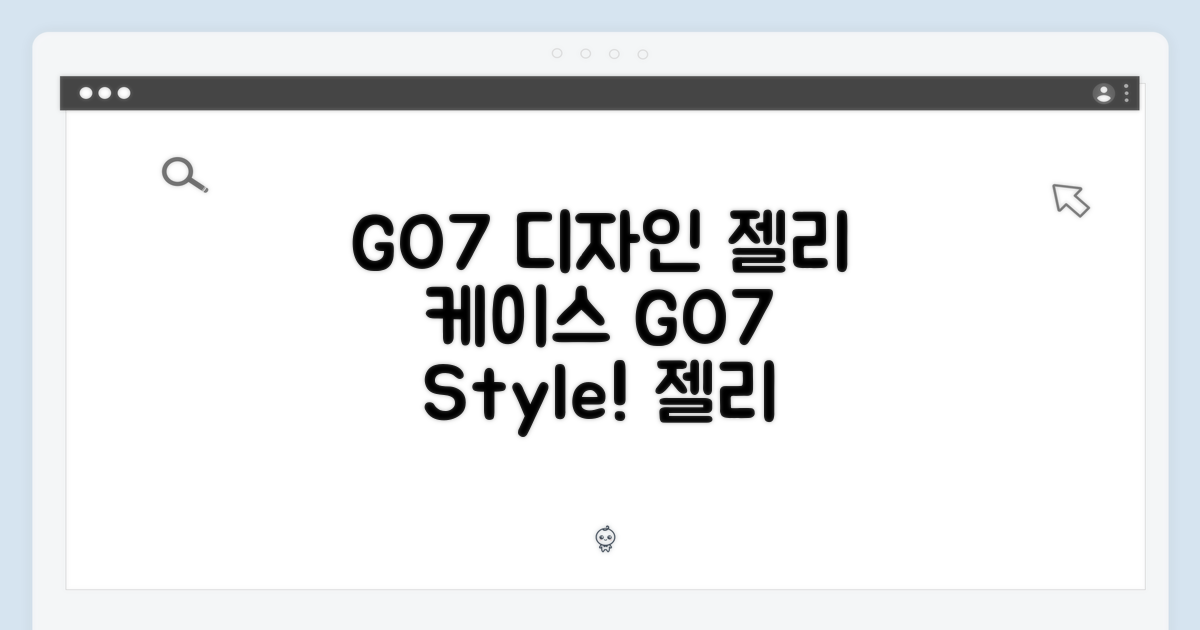 GO7 디자인 & 젤리 케이스 조합