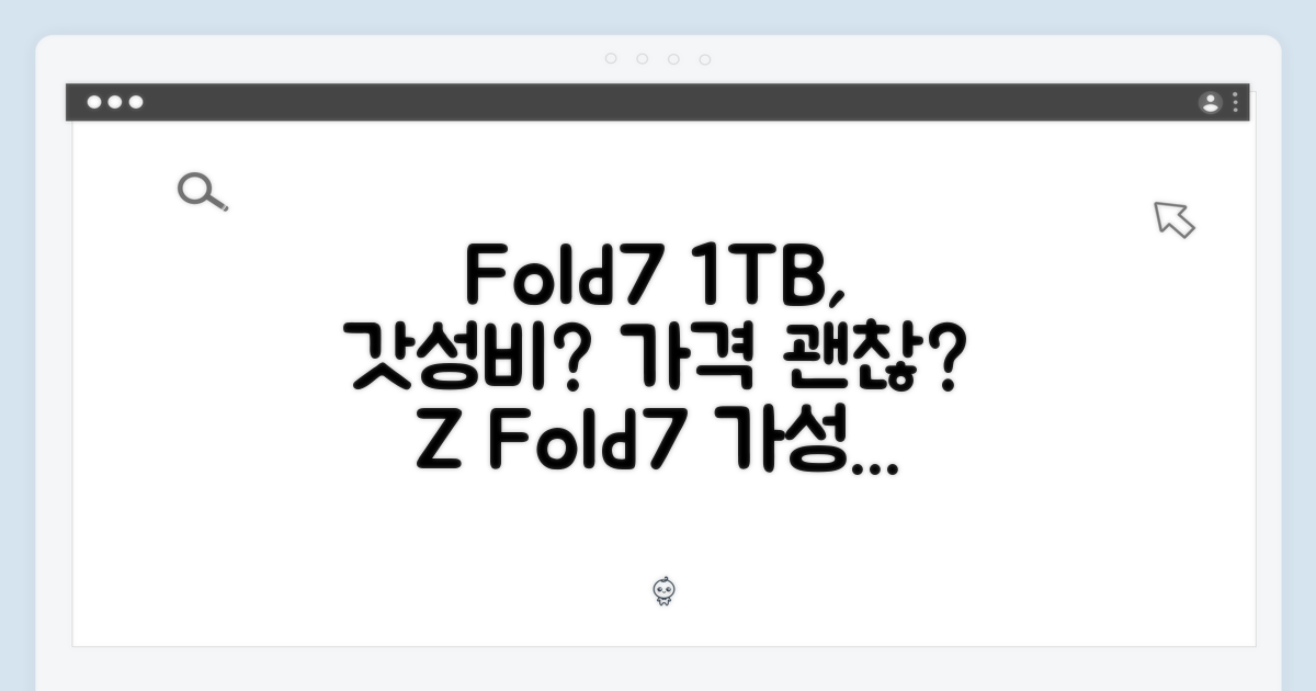 갤Z Fold7 1TB, 가격 괜찮을까?