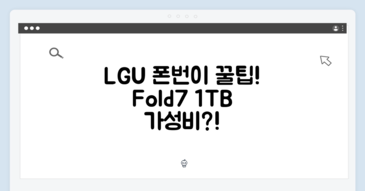 LGU+ 번호이동, 갤Z Fold7 1TB SM-F966N 가성비?