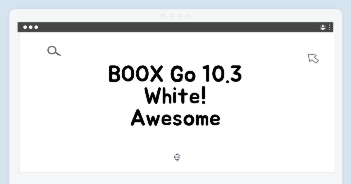 BOOX Go 10.3 화이트 특징