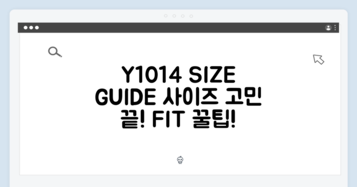 Y1014, 사이즈 선택 가이드