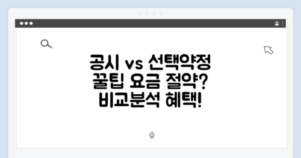 공시 vs 선택약정 비교