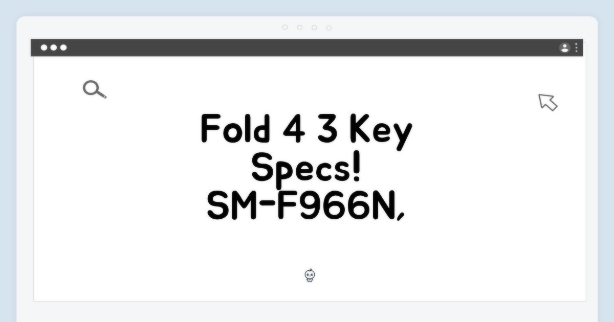 SM-F966N, 핵심 스펙 3가지