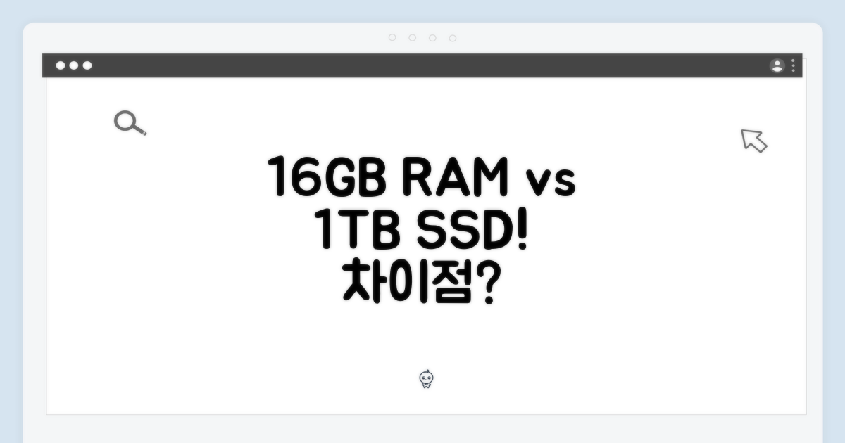 16GB RAM, 1TB SSD, 무엇이 다를까?