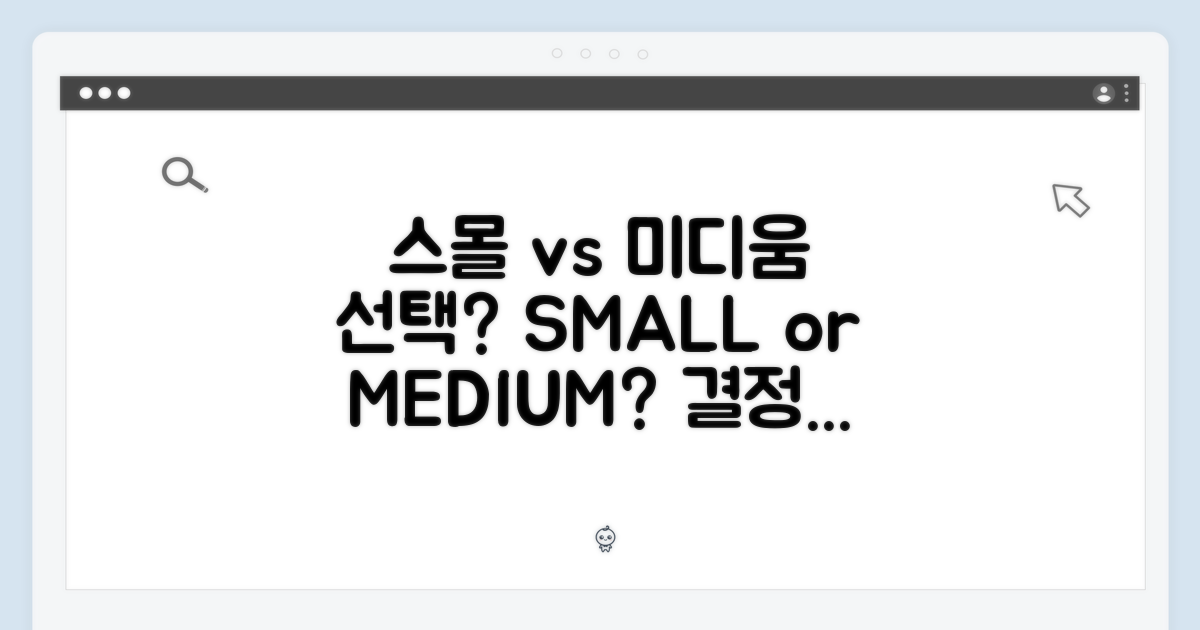 스몰 vs 미디움, 당신의 선택은?