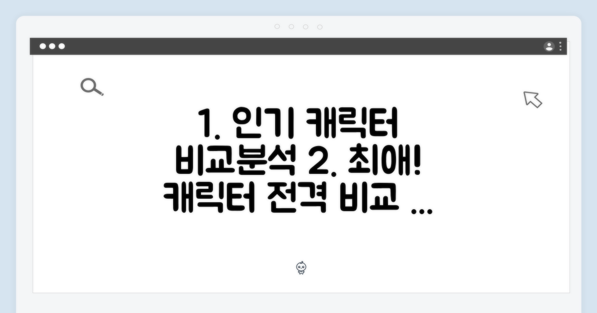 인기 캐릭터 비교 분석