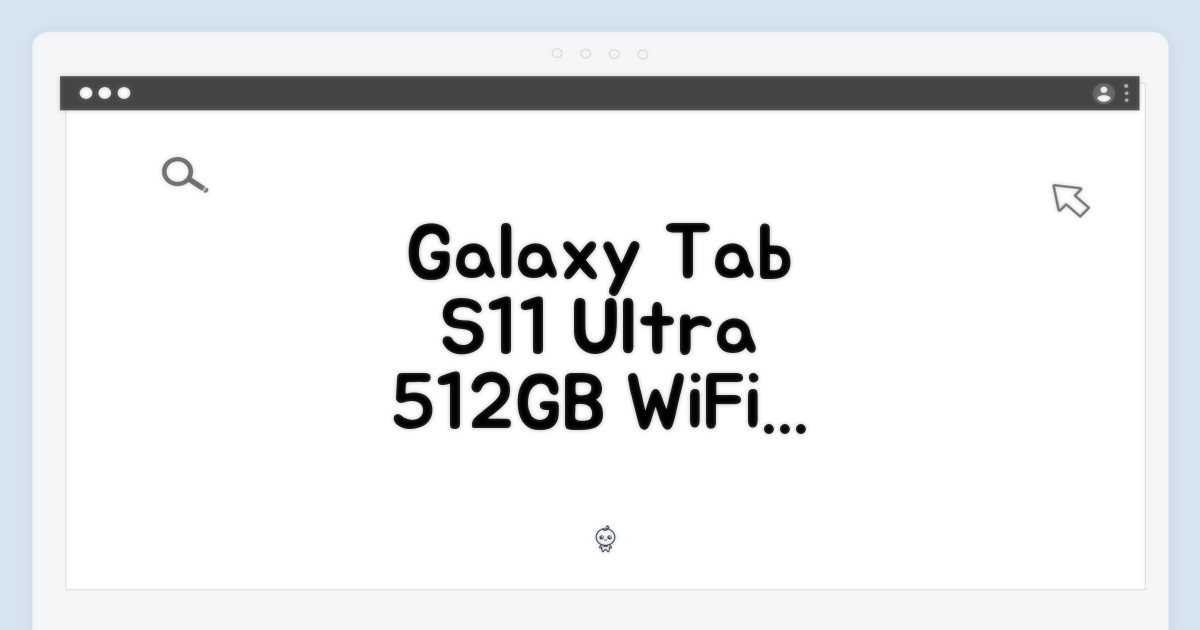 갤럭시 탭 S11 Ultra 512GB WiFi 그레이, 지금 시작!