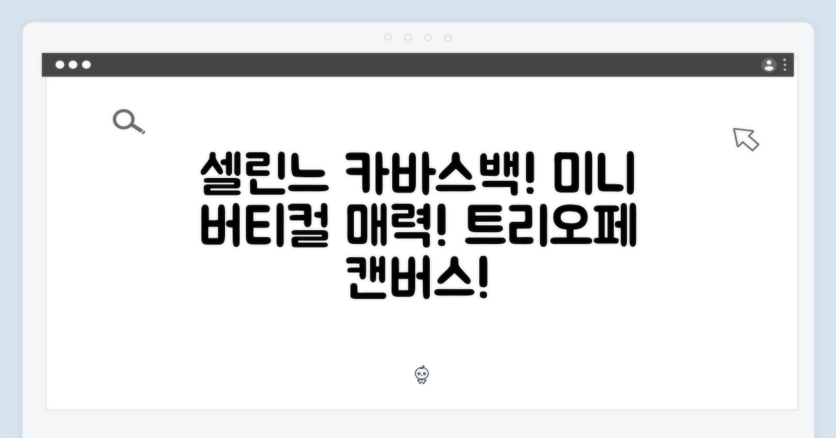 셀린느 트리오페 카바스백 캔버스, 미니버티컬 가방의 매력!