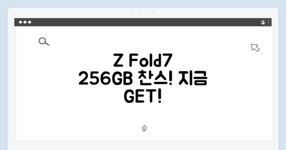 Z Fold7 256GB, 지금이 기회!