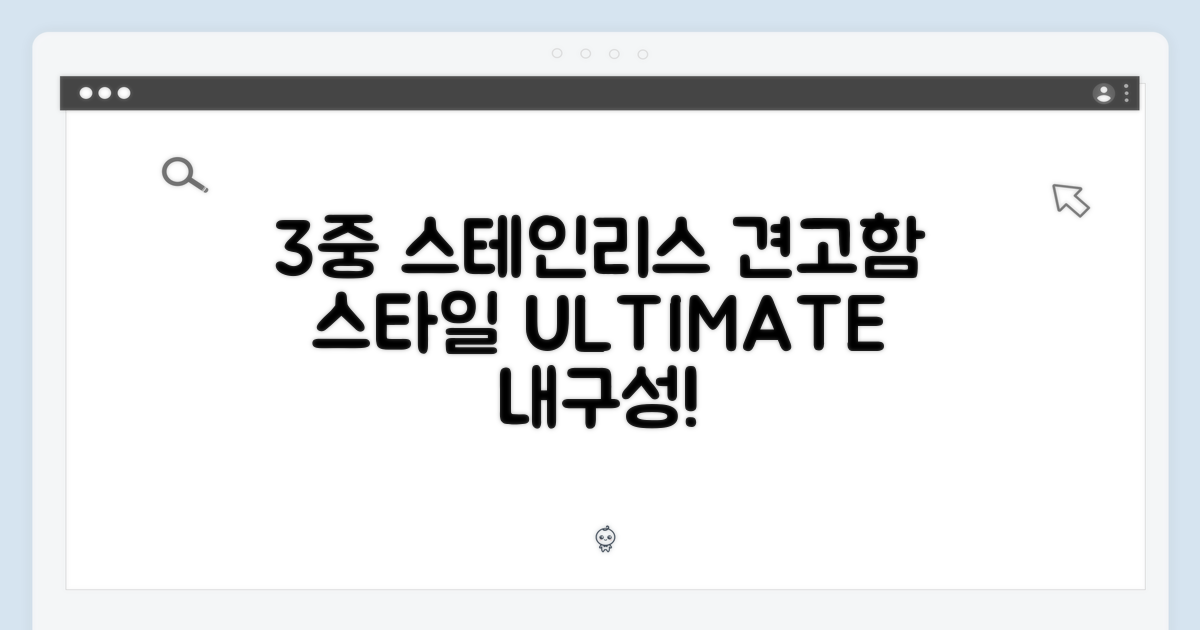 견고함과 스타일의 조화: 3중 스테인리스 스틸