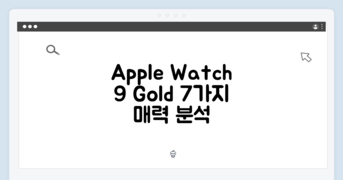 애플워치 9 골드 41mm: 7가지 매력 분석