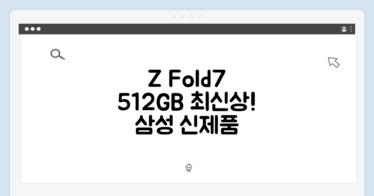 [삼성전자] 갤럭시 Z폴드7 512G: 놀라운 새 상품!