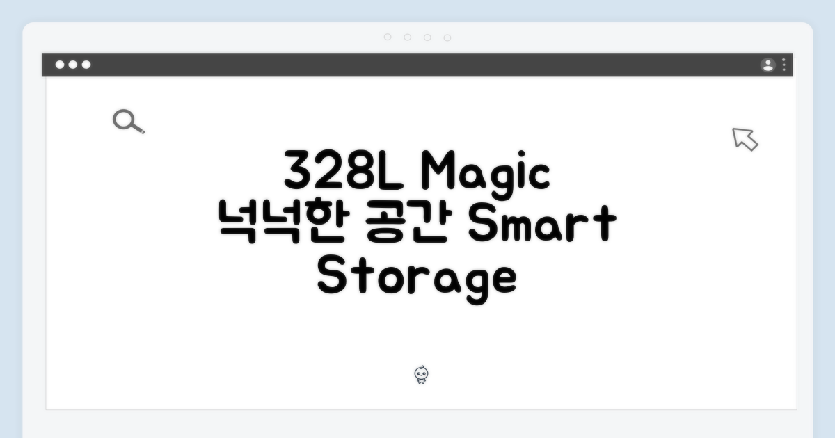 328L 넉넉함, 효율적인 수납