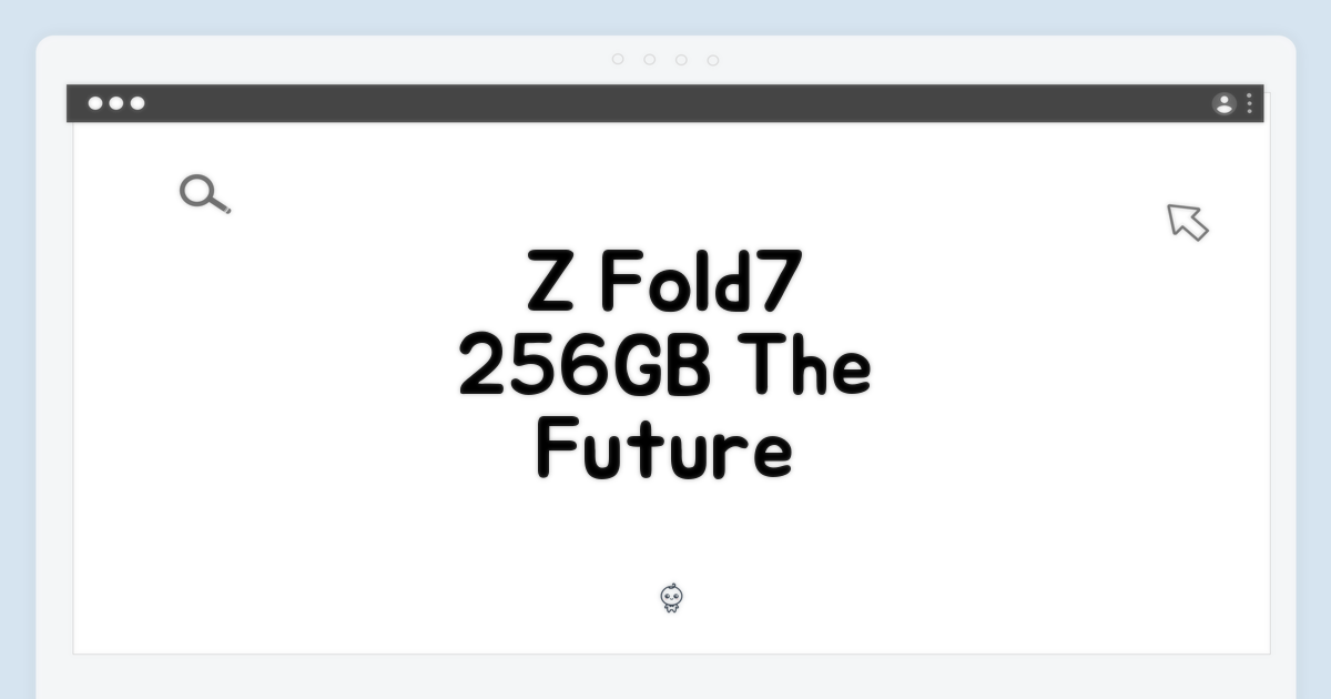 Z Fold7 256GB, 미래를 열다