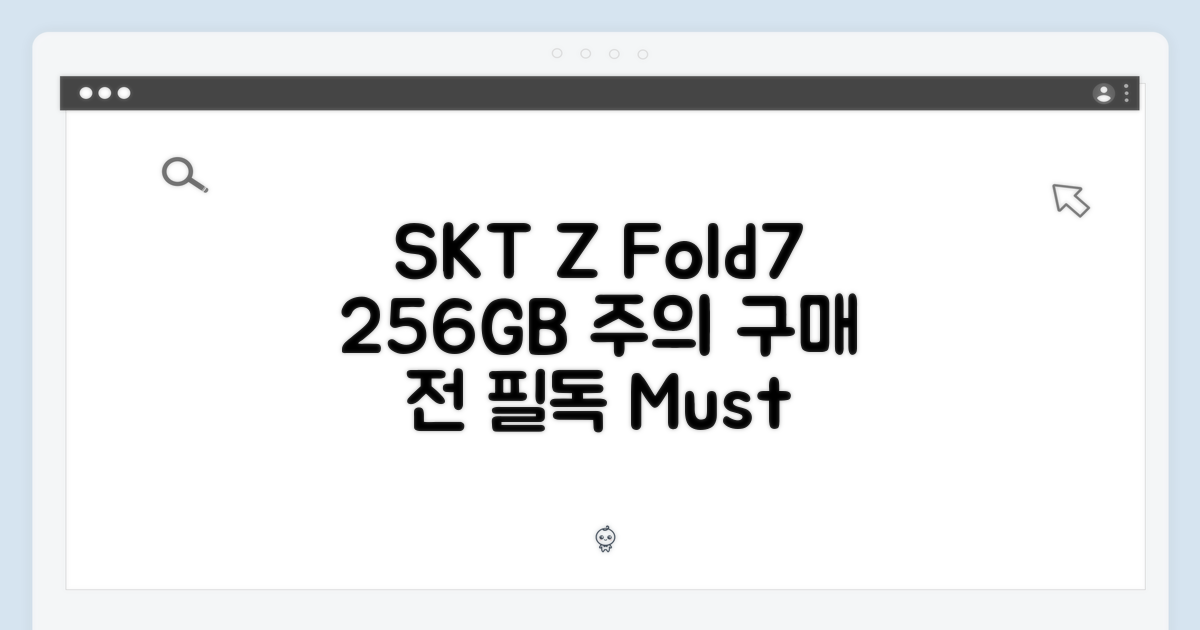 SKT Z Fold7 256GB, 주의사항