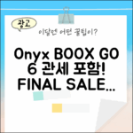 놀라운 오닉스 BOOX GO 6, 관세 포함!