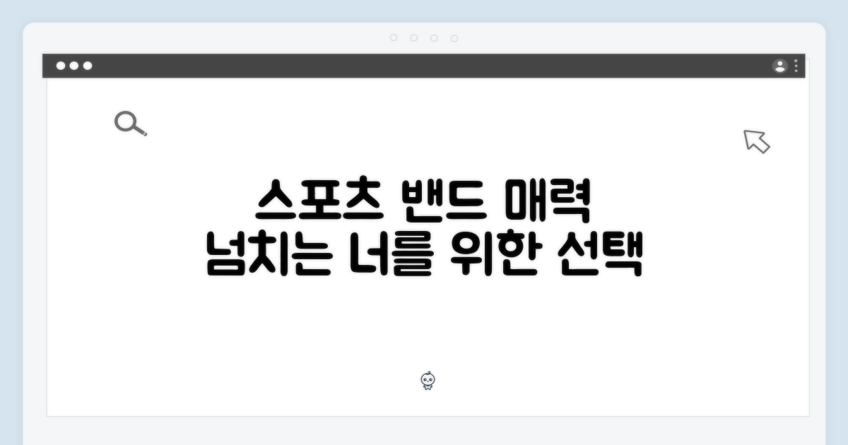 스포츠 밴드, 매력을 느껴봐.